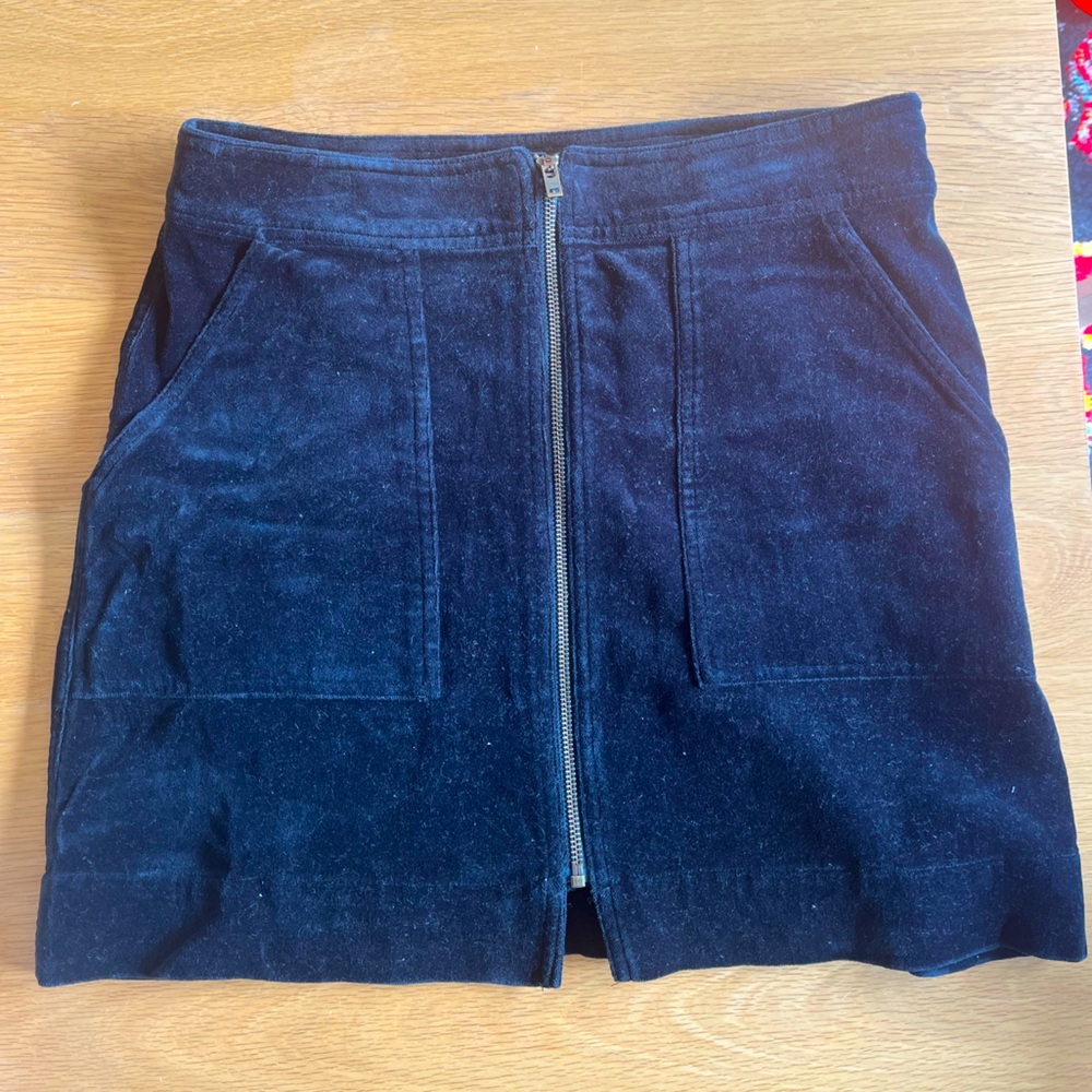 Marine layer velvet mini skirt